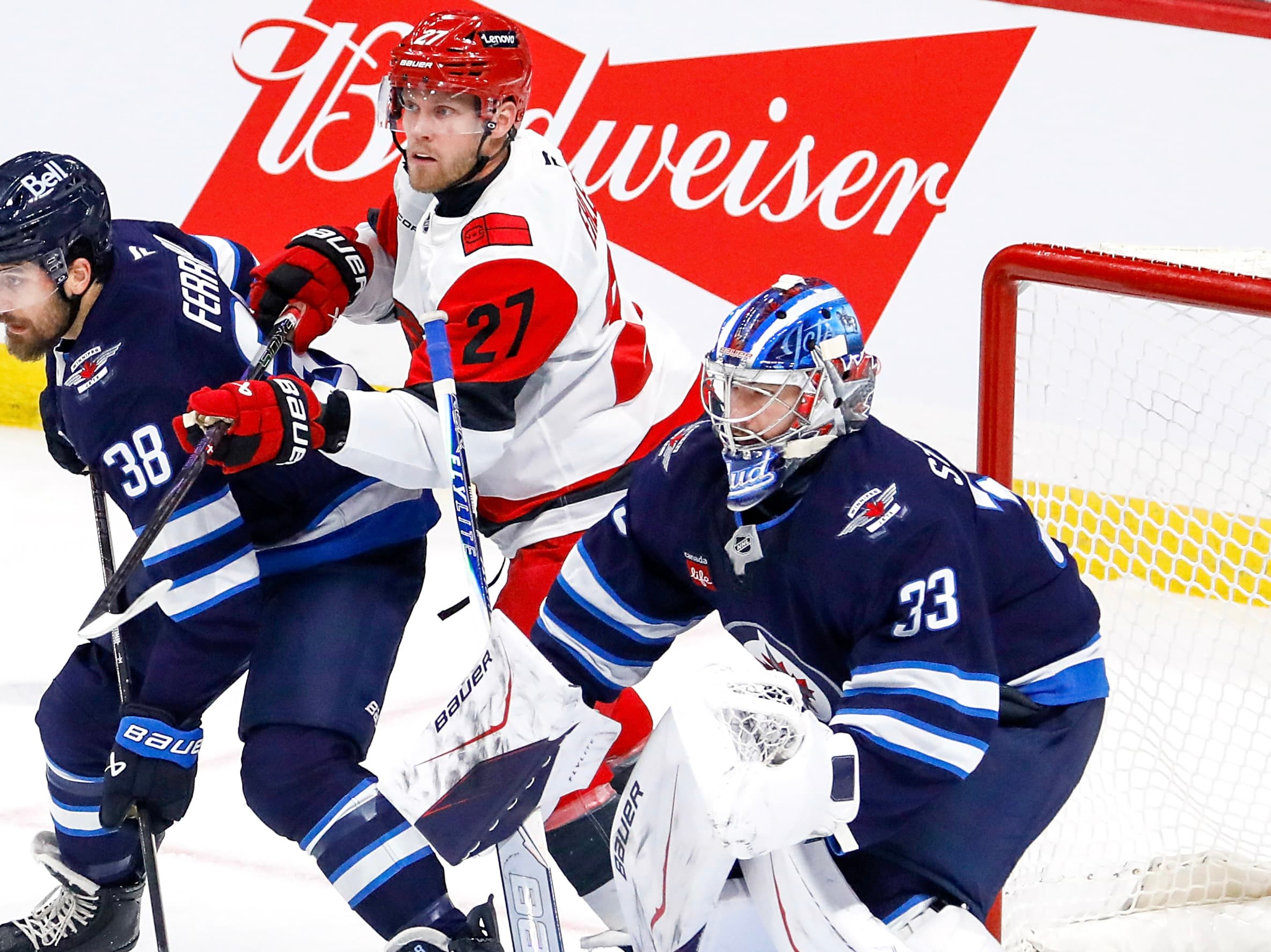 STEVENSON HAS GREAT NIGHT, BUT JETS STRUGGLE TO SCORE AND FALL 3-2 TO 'CANES